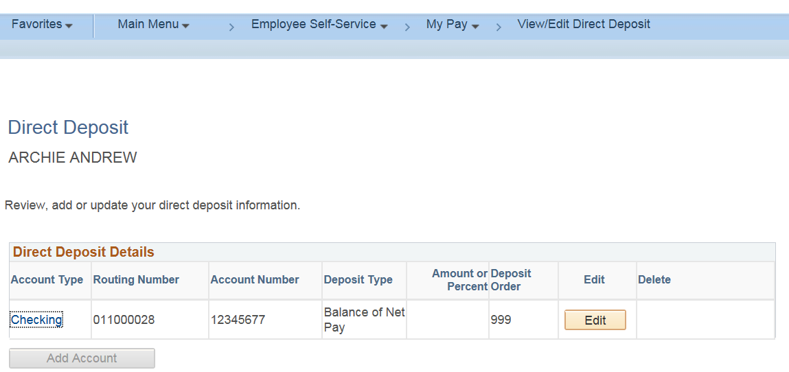 Payroll - How do I change my direct deposit account? – Welcome to the ...